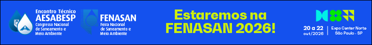 Banner de divulgação da Fenasan 2026 que acontecerá de 20 a 22 de outubro, nos pavilhões verde e vermelho do Expo Center Norte