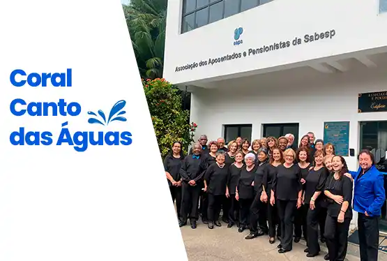 Coral Canto das Águas em frente ao prédio da Sede da AAPS em São Paulo 