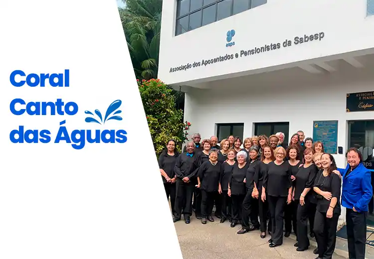 Coral Canto das Águas em frente ao prédio da Sede da AAPS em São Paulo