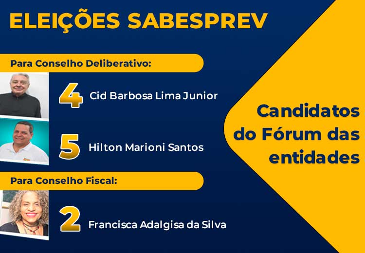 Vem aí as eleições Sabesprev  - Apoie nossos candidatos