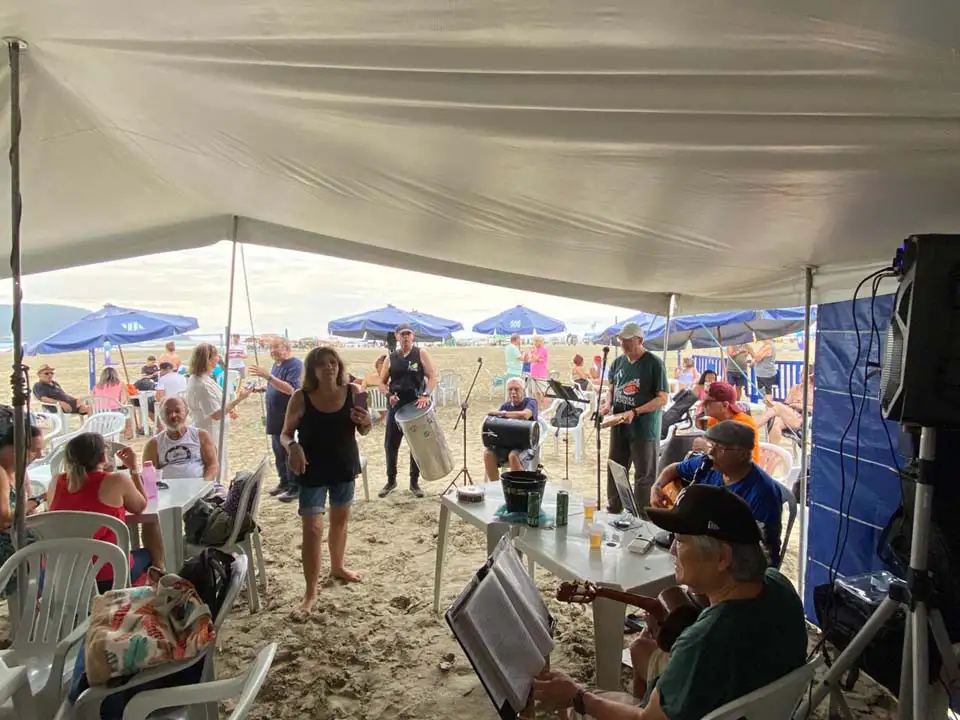 Comemoração dos associados na Barraca de Praia